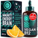 Vegansk vitamin B12 Flydende dråber - Fast- Actioning B12 Sublingual 5000 mcg Methylcobalamin Supplement - Energi, Hukommelse og Mood Support - Højpotens One- Dropper Per dag - Natural Citrus Flavor - 2oz