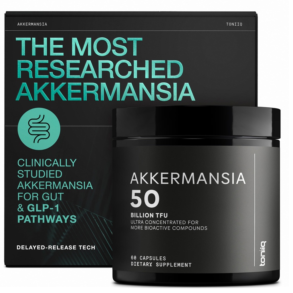 Toniiq Akkermansia Probiotic - 10 milliarder TFU - Understøtter Gut Health & GLP-1 Aktivitet