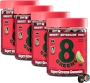 8Greens Supergreens Gummies Note 124; Super Green Powder Superfood Gummy for Metabolisme, Immunitet & Fokus, fordøjelsessygdomme, Organisk: Chlorella, Spirulina, Aloe Vera, Apple Flavor, 200 Greve