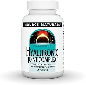 Source Naturals Hyaluronic Joint Complex med Glucosamin, Chondroitin & MSM Extra Strength - 60 tabletter