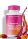 Pink Stork Premium Prenatal Gummy Vitaminer med DHA, Folate, og D-vitamin - Multivitamin og næringsstof Blend til Neurale Tube og Føtal Brain Development - Graviditet skal Haves - 60 Vegansk Gummies