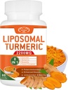 2200mg Liposomal gurkemeje Curcumin Supplement med sort peber & Ginger Forbedret Absorption - 95% Curcumin ekstrakt til fælles støtte 60 kapsler