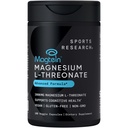 Sports Research Magtein Magnesium L- Threonate Capsules - Magnesium supplement til hukommelse, fokus og kognition - Magnesium L Threonate understøtter hjerne sundhed, søvn & mood- 2000mg, 180 kapsler til voksne
