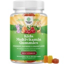 Nature Craft Plant Based Kids Multivitamin Gummies - Multivitamin til børn Immunity Support Gummies med Vitaminer A C D3 E B og Zink Gelatine og Gluten Free Non- GMO Vitaminer Gummies Formel 120ct