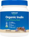 Nutricost Organic Inulin Powder 1LB (454 Bedste) 7 Bedste Fiber Per Servering - fra Chicory Root - Certificeret USDA Organic