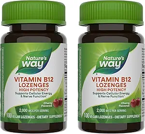 Nature 's Way Vitamin B12 Lozenge, 100 Greve (2 Pack)