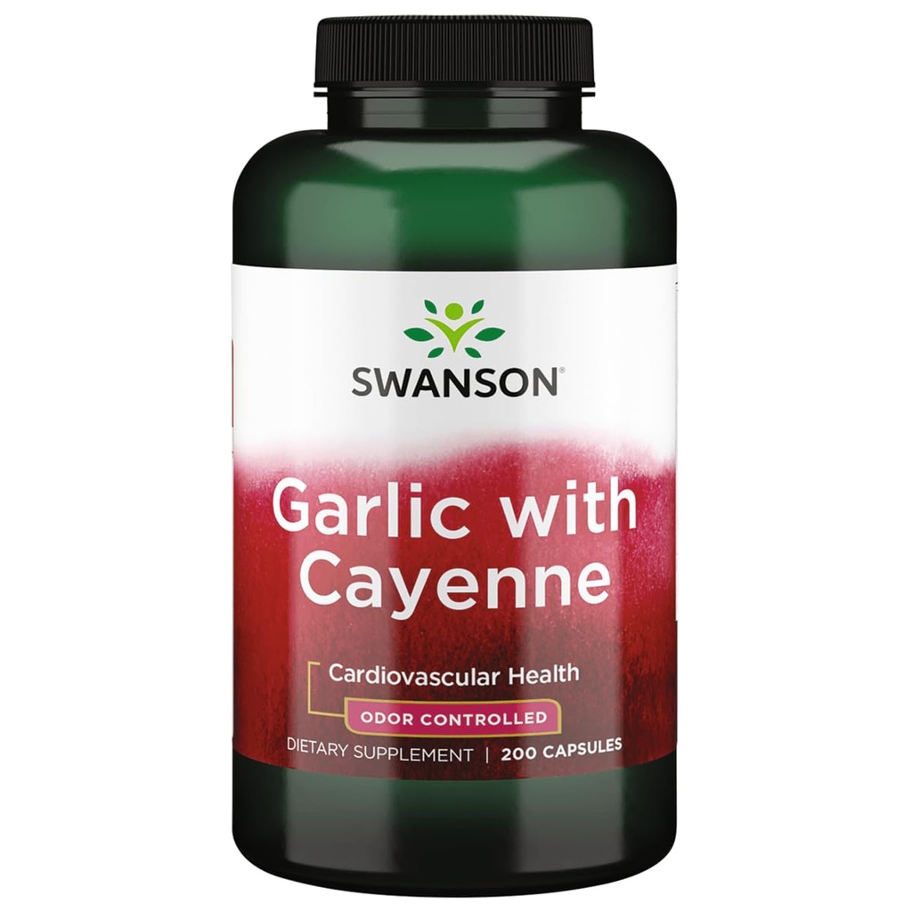 Swanson Hvidløg med Cayenne 200 kapsler