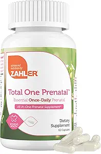 Zahler - I alt én prenatale vitaminer til kvinder (60 Greve) Daglige Multi Vitamin Prenatals med folinsyre, jern, zink & 19 Andre essentielle vitaminer & mineraler - Kosher Pre Natal Multivitamin Kapsler
