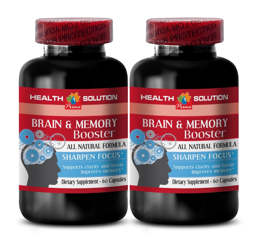 hjerne og hukommelse - Brain og MEMORY BOOSTER - øge proceshastighed, sind klarhed og fokus supplement, sind og hukommelse support supplement, hukommelse hjerne supplement, ungdommelig hjerne - 2B 120 Caps