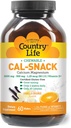 Country Life Cal- Snack, Chewable Calcium, Magnesium med vitamin D, 1000mg / 500mg / 50 IE, Dairy- Free, Vanilla Orange Flavor, 60 Wafers, Certified Gluten Free, Certified Vegan