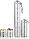 Metal Fugt Bevis Ugentlig Pill Organizer 7 Dag 3 gange om dagen, Stackable Aluminum Alloy Free Travel Vanding Pill Box Case Vandtæt og stort Segment til at holde piller, Vitaminer, Fiskeolie, tillæg