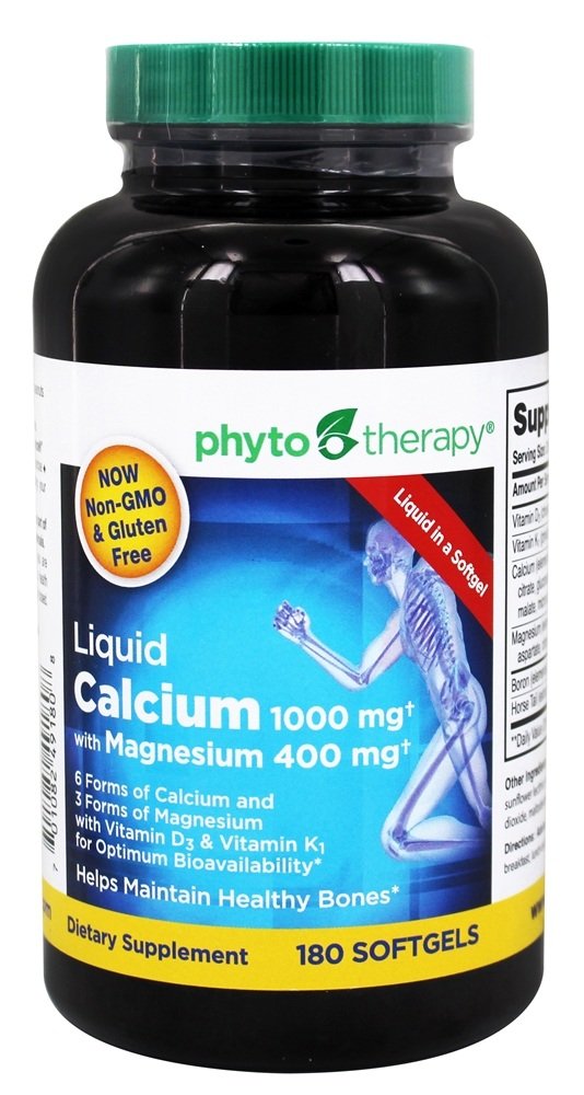 Phytoterapi Rx Calcium Liquid Softgel - 180 per pakke - 1 Hver.