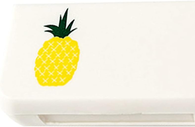 SagaSave Travel Pill Case 3 Compartments Portable Pill Case Støvtæt og Fugt-Bevis Daglig Pill Case Lille Pill Box for Vitaminer, Fiskeolie, Kosttilskud (Ananas)