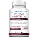 Godkendte Science Evening Primrose Oil - Maksimal styrke - Kold presset - 10% GLA - Hormonal balance, hud og hjerte sundhed - 60 Softgels - Alle naturlige