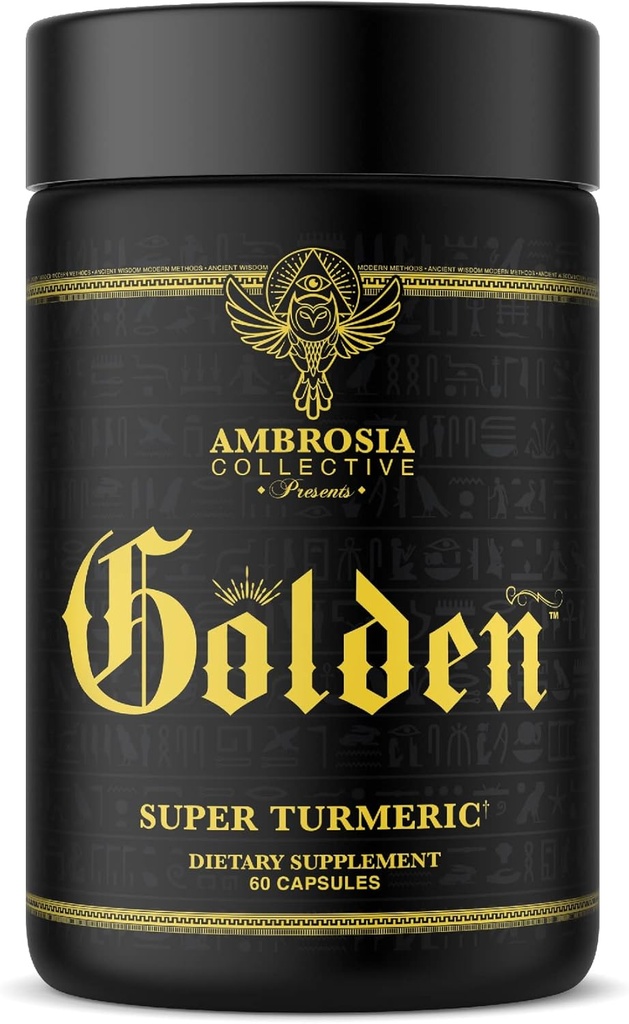 Ambrosia Golden Super gurkemeje (124; biotilgængelig Curcumin) 124; Support Sund Gut & Brain Health (124; Joint Support) 124; 765mg aktive Curcuminoider (124; 60 Veggie kapsler (30 dages forsyning)
