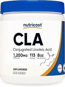 Nutricost CLA (konjugeret linolsyre) 8oz (227g) Pulver - Gluten Free, GMO Free CLA supplement