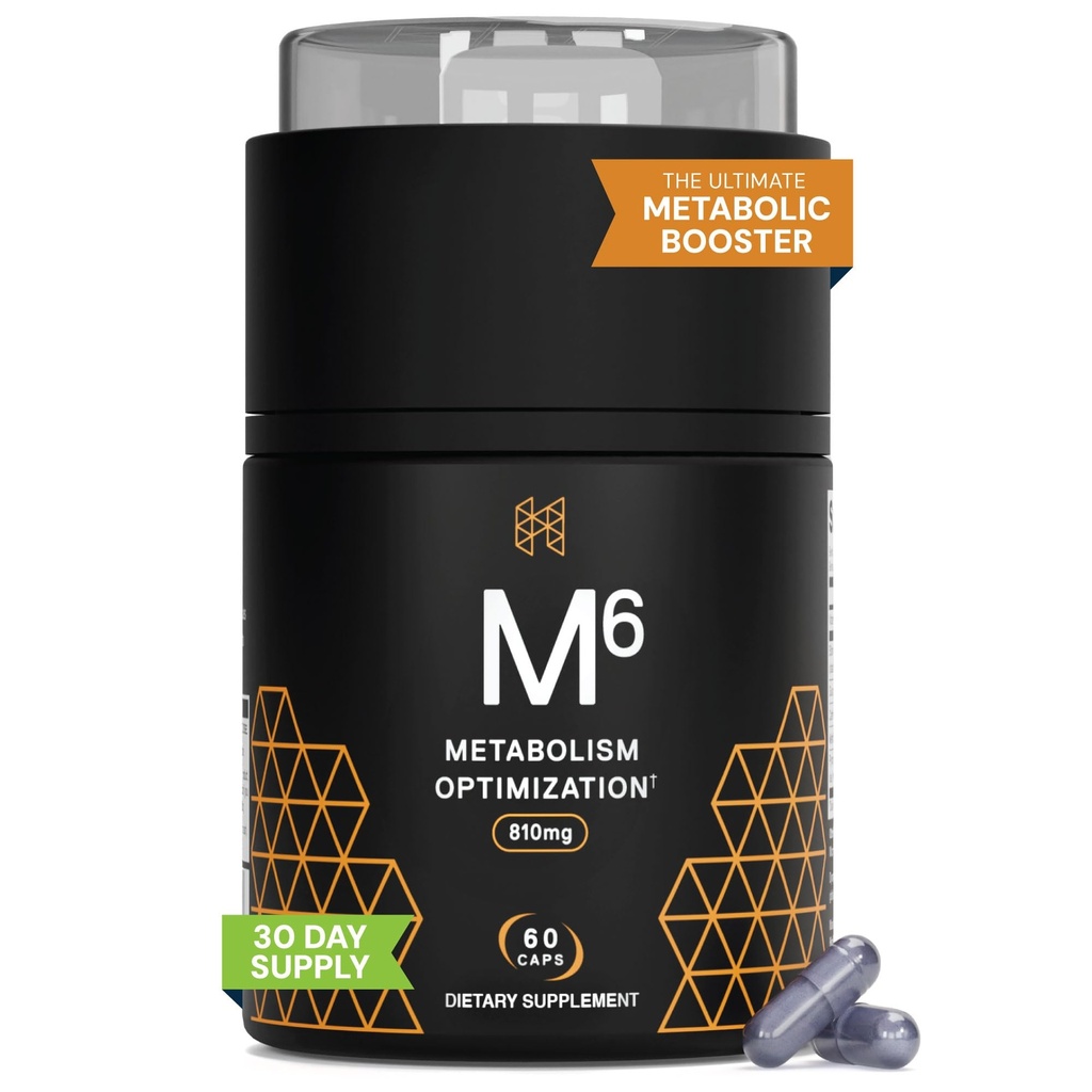 Høj ydeevne Nutrition Metabolisme Booster, HPN M (6) Fat Burner, Natural Weight Loss Supplement, Support Lean Muscle, Øge energi, Vegan Friendly, Klinisk testet, 60 kapsler