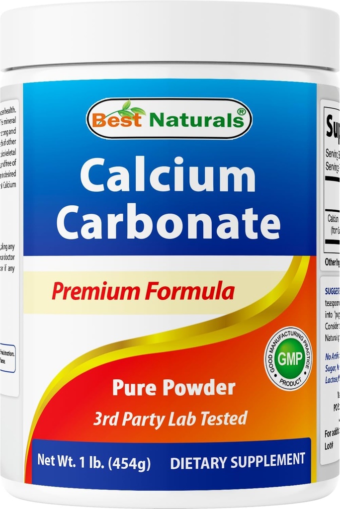 Bedste Naturals Calciumcarbonat pulver 1 Pound - Food Grade (16 OZ (pakke med 1))