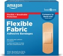 Basic Care Fleksible Fabric Adhesive Bandages, Førstehjælp og Sårpleje Supplies, All- One Size, 100 Greve