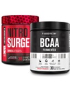 Jacked Factory Nitrovolume Shred Thermogen Pre- Workout i Watermelon & BCAA i Fruit Punch for Body Recomposition, Muscle Building og Inddrivelse