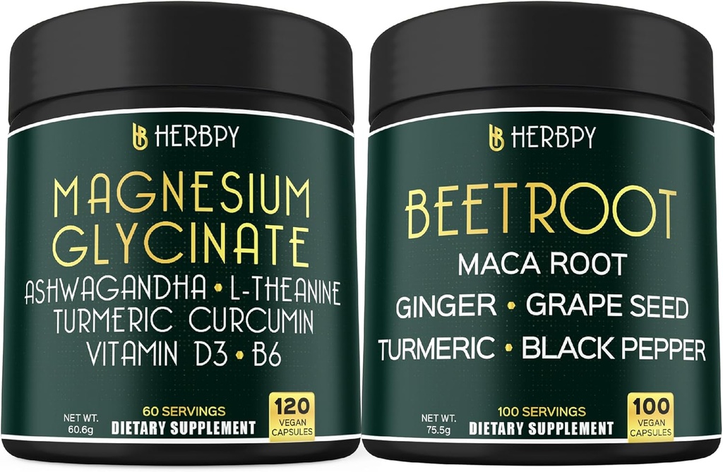Bundle 6in1 Magnesiumglycinat Supplement & 6in1 Beet Root Kapsler