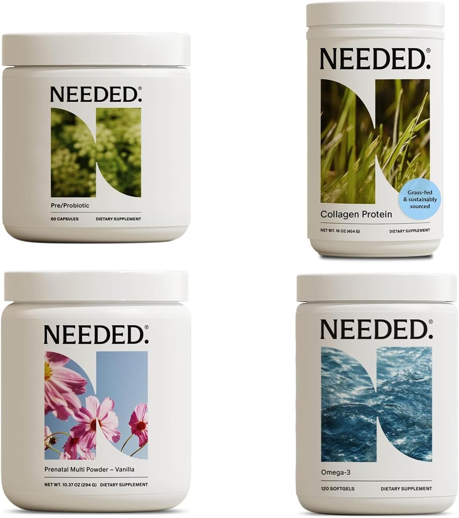 Det var nødvendigt. Komplet prænatal Bundle beige 124; Multivitamin, Pre / Probiotic, Collagen, & Omega-3 for Graviditet & Postpartum