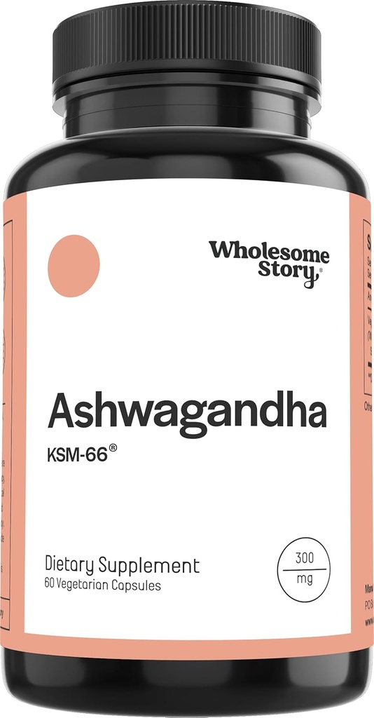 Vegan KSM 66 Ashwagandha Capsules against 124; High Potency 5% Withanolides against 124; Ashwagandha Root Extract Kosttilskud