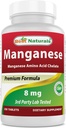 Bedste Naturals Mangan (Manganese Aminosyrechelat) 8 mg- 250 tabletter