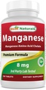Bedste Naturals Mangan (Manganese Aminosyrechelat) 8 mg- 250 tabletter