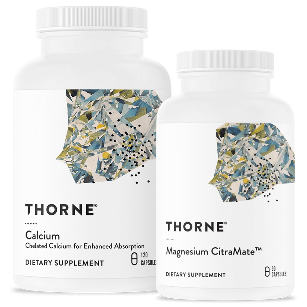THORNE - Bone Health Bundle - DiCalcium Malat og Magnesium CitraMate - 90 til 120 Servere