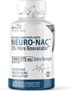 Naturens Fusioner Neuro NAC Supplement 375mg Ekstra Styrke med 1800 mg Glycin - N- Acetyl Cysteine Ethyl Ester - 20x mere biotilgængelig end NAC 600 mg - Boost Glutathione 10x mere end Liposomal
