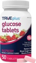 TRUEplus ® Glucose tabletter, Raspberry Flavor - 50ct
