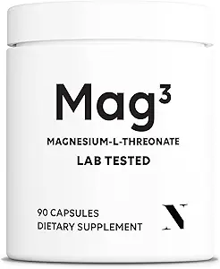Magnesium L Threonate 2000mg Per Servering, 30 Servering af Pharmaceutical Grade, Non- GMO, Soy Free, Gluten Free, Vegetariske Kapsler - Supplement for hjerne & fælles