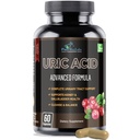 Urisyre Advanced Formel - Nyre, Lever, Galdeblære, Urinære Tract Rengøring med tranebær, Chanca Piedra, Tart Cherry, Milk Thistle og bromelain 60 Kapsler