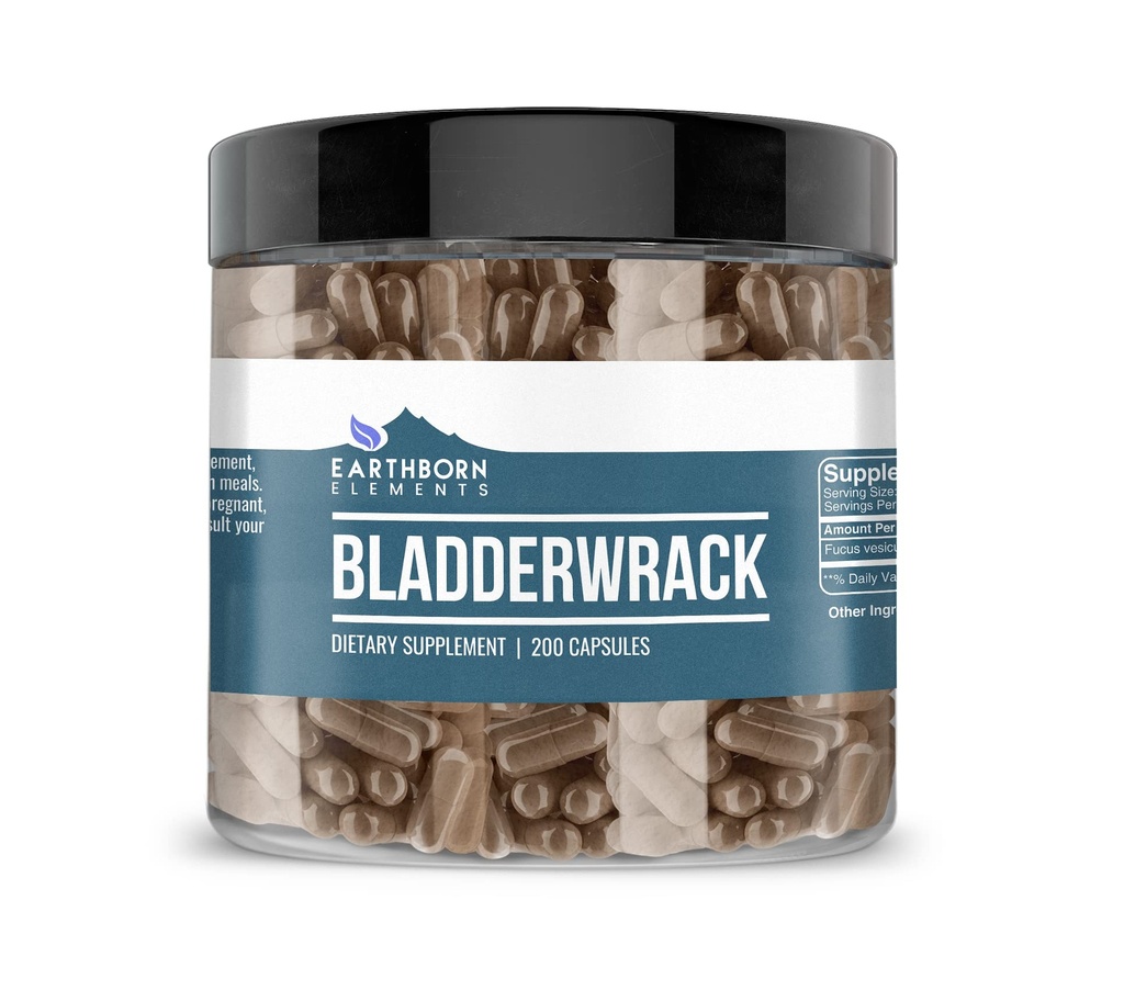 Earthborn Elements Bladderwrack 200 Kapsler, Pure & Ufortyndet, Ingen tilsætningsstoffer