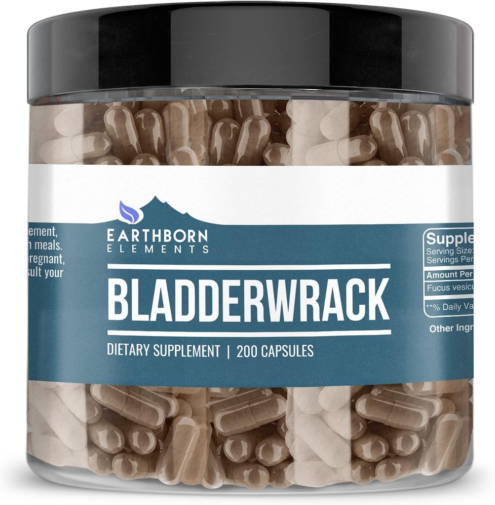 Earthborn Elements Bladderwrack 200 Kapsler, Pure & Ufortyndet, Ingen tilsætningsstoffer