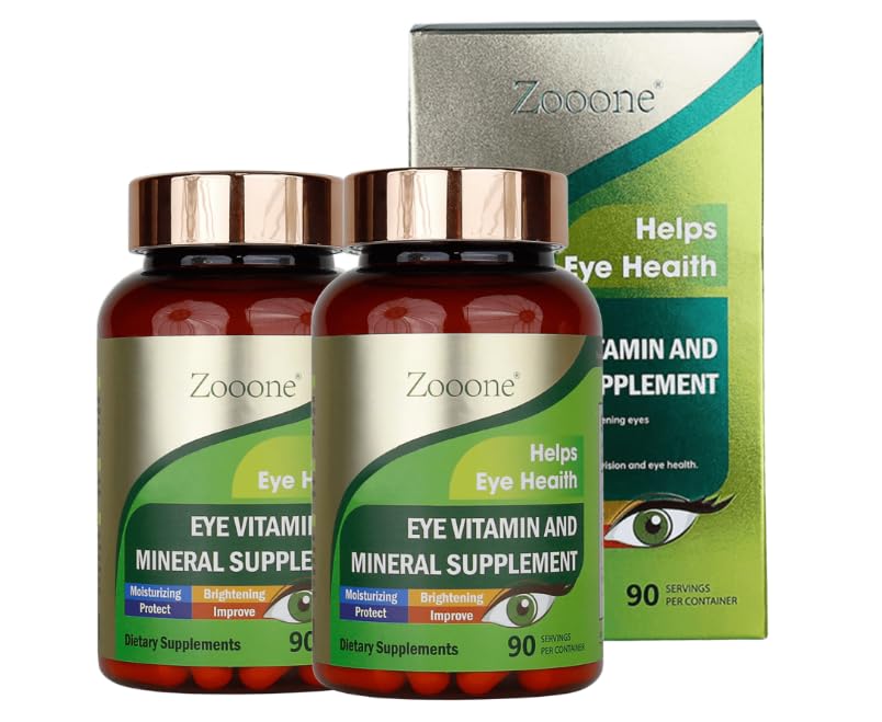 zooone - Lutein Eye Vitaminer supplement til Macular Sundhed og tørre øjne, Indeholder Lutein, Zink, Vitaminer C / E & Zeaxanthin til støtte Eye Sundhed, 90 tabletter (2)