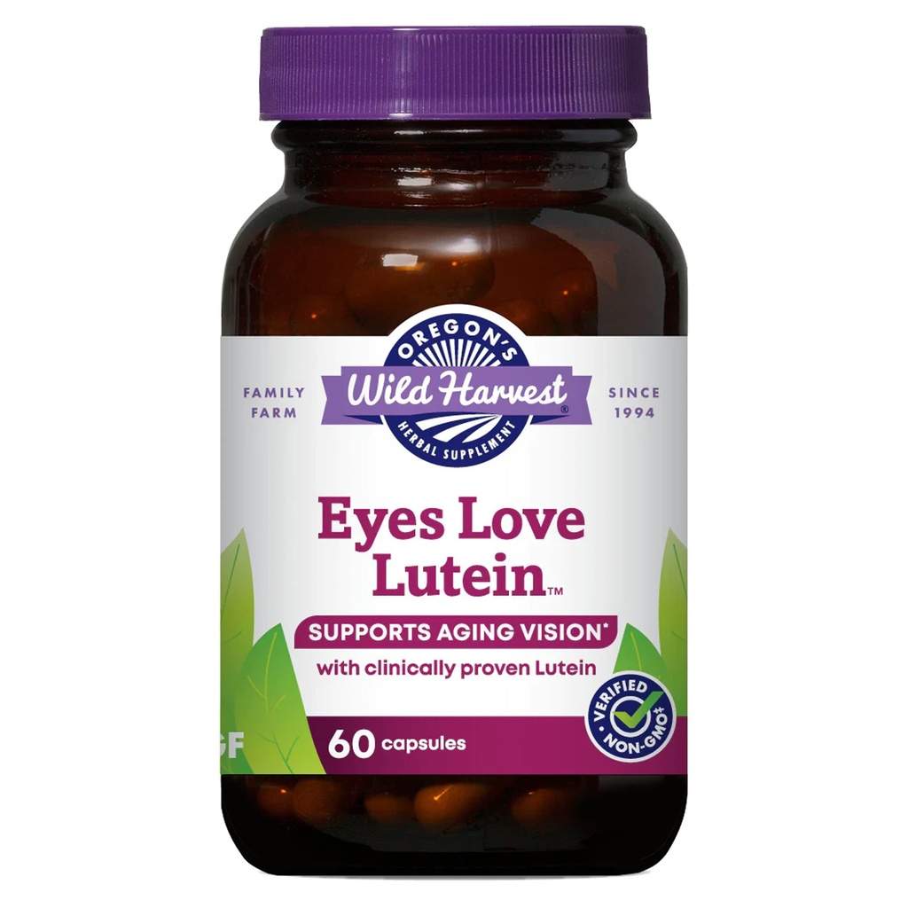 Oregon 's Wild Harvest Eyes Love Lutein ™ Capsules, Non- GMO Organic Herbal Supplements, 60 Greve