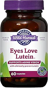 Oregon's Wild Harvest Eyes Love Lutein™ Capsules, Non-GMO Organic Herbal Supplements, 60 Count