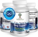 Simply Natures Pure - Easy Night 's Sleep Support - Natural Supplement - Magnesium - Valerian Root - Kamille - Melatonin - Vegetabilsk Capsule - Non- GMO