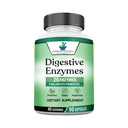 Digitale enzymer Plus Probiotika & Prebiotika, 120 Veggie kapsler, Til fordøjelse med Amylase, Bromelain, Papain, Lipase, Lactase, Protease, Papain, Cellulase, Vegan & Gluten Free, 2 Måned Supply