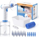 Ear Wax Removal, Electric Ear Rengøring Kit med lys, FSA-HSA-Egnet, Ear Vanding Kit med 4 trykmåder, Sikker og effektiv Ear Flush Kit med Ear Cleaner - Inkluderer Basin, Håndklæde & 15 Tips