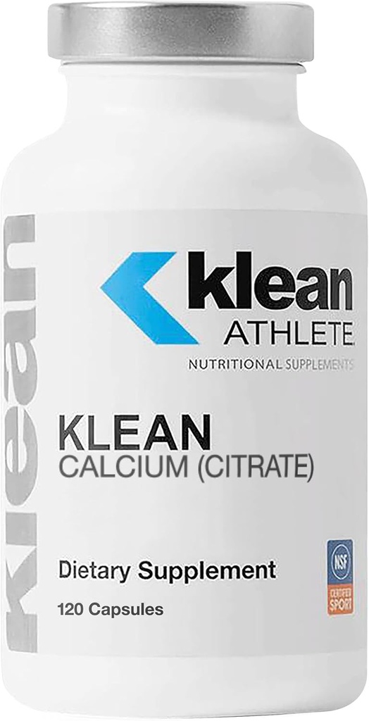 Klean ATHLETE Klean Calcium Citrate - for ben sundhed & densitet - Knoglestøtte til sport * - Gluten Free, Vegan & Non- GMO - 120 kapsler