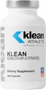 Klean ATHLETE Klean Calcium Citrate - for ben sundhed & densitet - Knoglestøtte til sport * - Gluten Free, Vegan & Non- GMO - 120 kapsler