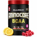 ALLMAX Nutrition AMINOCORE BCAA - 8G BCAA - 100% Pure Branch Kædede Aminosyrer - Gluten Free - Pink Lemonade - 315 Gram