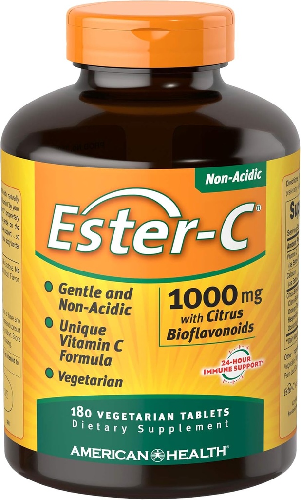 American Health Ester- Vitamin C med Citrus Bioflavonoider 1Vitamin 000 Milligram 180 Veg Tabs