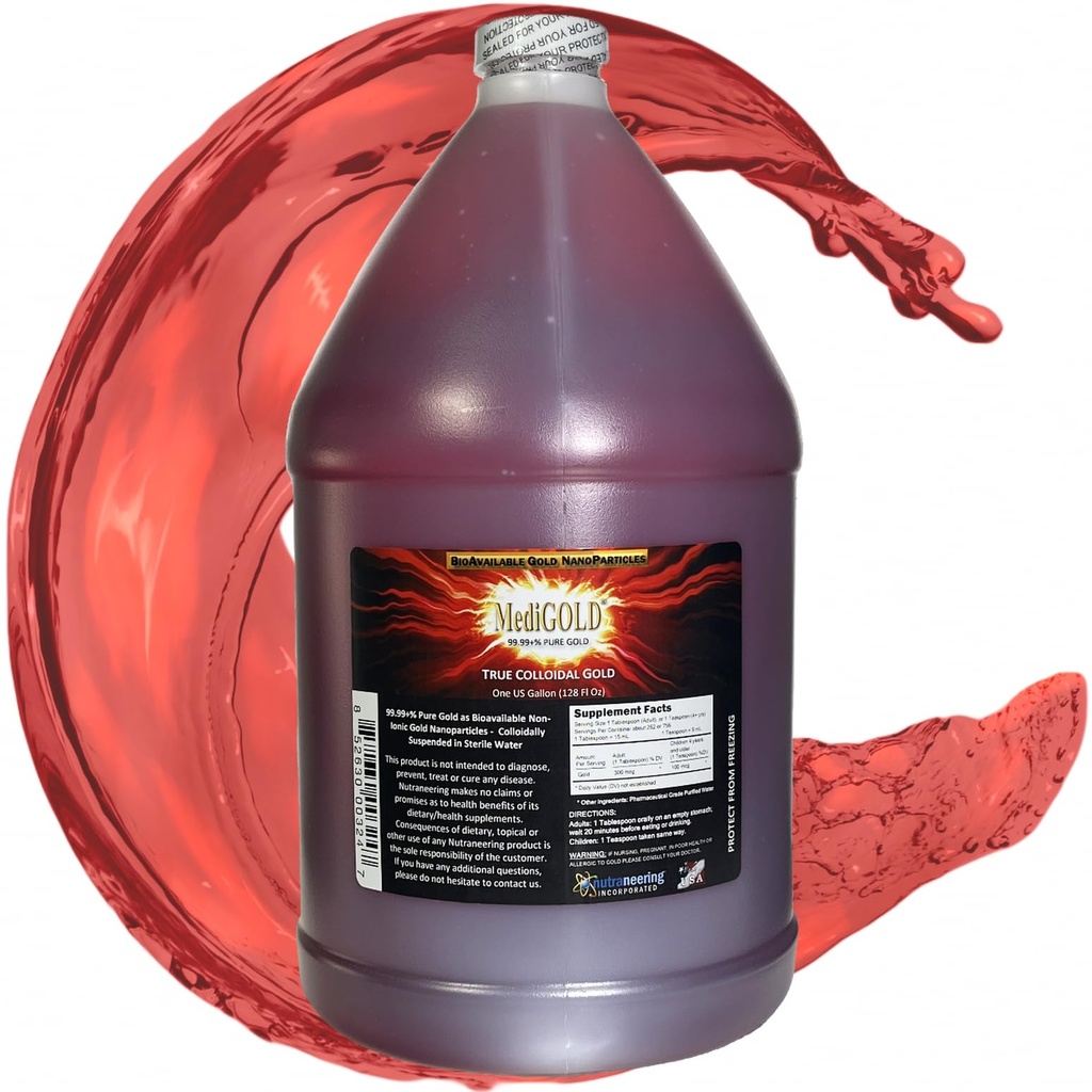 Sand kolloid guld - 1 U.S. Gallon i BPA Free Plastic kande