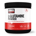 FORCE FACTOR L- Glutamin Powder for Post Workout Recovery, Muscle Recovery, Sund Muscle Funktion, og Immunitet, 5000mg / 5g Glutamin Supplement, Vegan, Non- GMO, 60 Servering