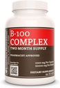 Remedys ernæring Vitamin B- 100 Complex 1. 000 mg, 60 Vegan kapsler Kosttilskud 1. 4; To måneder Tilgang