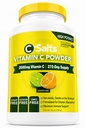C- Salte C-vitamin pulver supplement - 100% Pure høj dosis buffered C-vitamin pulver til immunforsvar - Økologisk, sukkerfri, Vegan, Non- GMO, Stomach- Friendly, Lemon Lime 26oz
